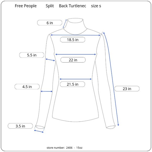 Free People Split Back Turtleneck black charcoal size‎ s - Picture 5 of 5